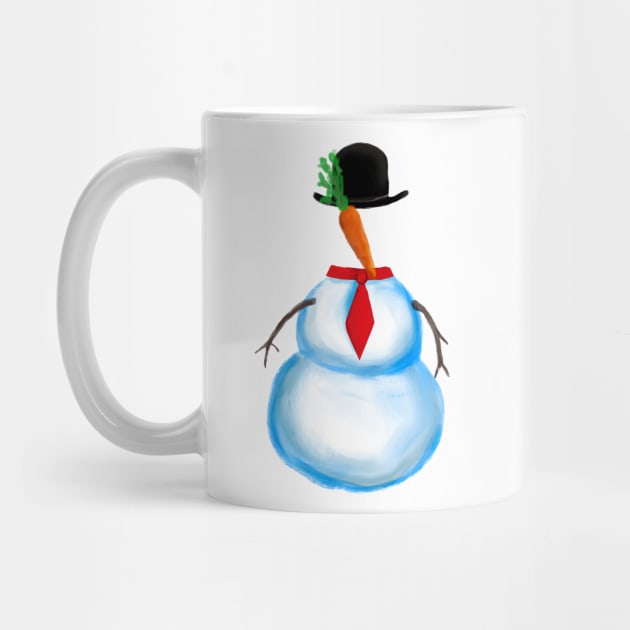 Surrealist Style Snowman by KatieMorrisArt